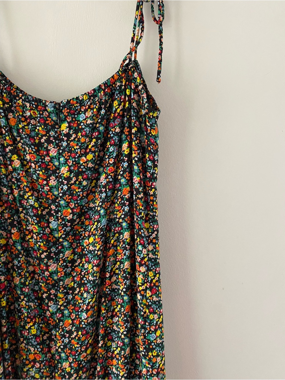 Motel Rocks Black Floral Tie-Shoulder Maxi Slip Dress - Picture 7 of 8